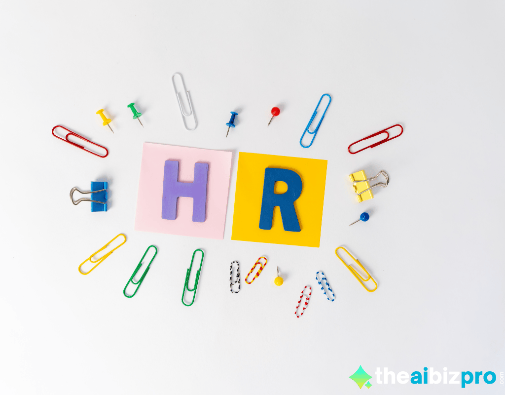 A realistic depiction of diverse HR professionals in a modern office, effectively using AI tools for small business onboarding to streamline processes and enhance new hire experiences.